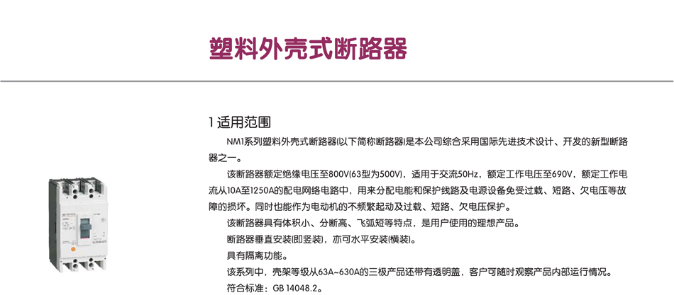 NM1断路器 NM1断路器;断路器